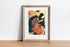 Rustic Wood Framed Great Barrier Reef Trepang Beche-De-Mer Vintage Illustration Wall Art Print